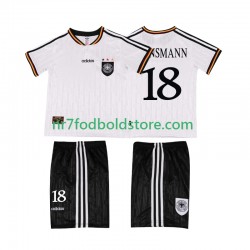 Tyskland Trøje KLINSMANN 18 1996 Retro Børn Hjemmebane Fodboldsæt Kortærmet