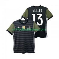 Tyskland Trøje MULLER 13 2016 Retro Mænd Udebane Fodboldsæt Kortærmet
