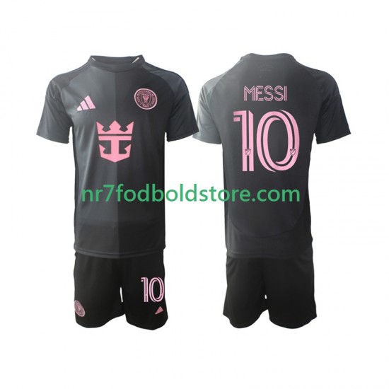 Inter Miami Trøje Lionel Messi 10 Børn Udebane Fodboldsæt 2025 Kortærmet