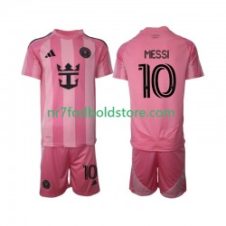 Inter Miami Trøje Lionel Messi 10 Børn Hjemmebane Fodboldsæt 2025 Kortærmet