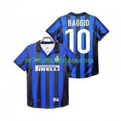 Inter Milan Trøje BAGGIO 10 Retro Mænd Hjemmebane Fodboldsæt 1998 1999 Kortærmet
