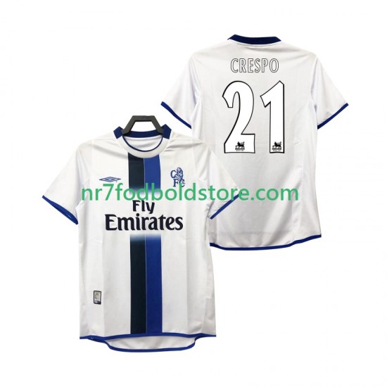Inter Milan Trøje CRESPO 21 2003 Retro Mænd Udebane Fodboldsæt 2004 Kortærmet