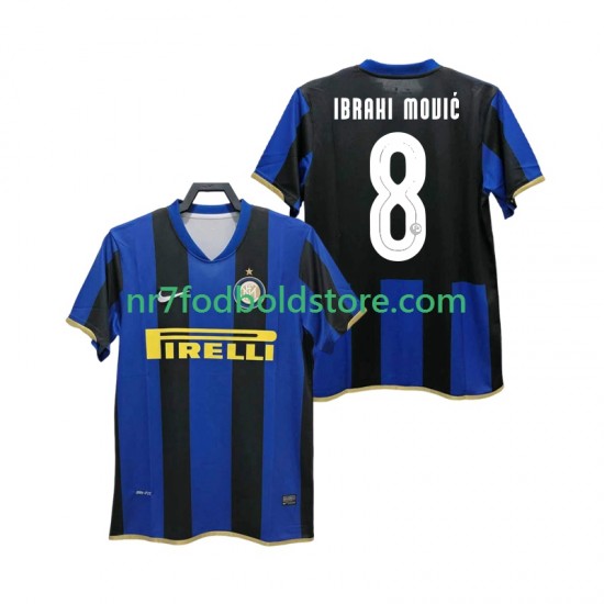 Inter Milan Trøje Ibrahimović 8 Champions League 2009 Retro Mænd Hjemmebane Fodboldsæt 2008 Kortærmet