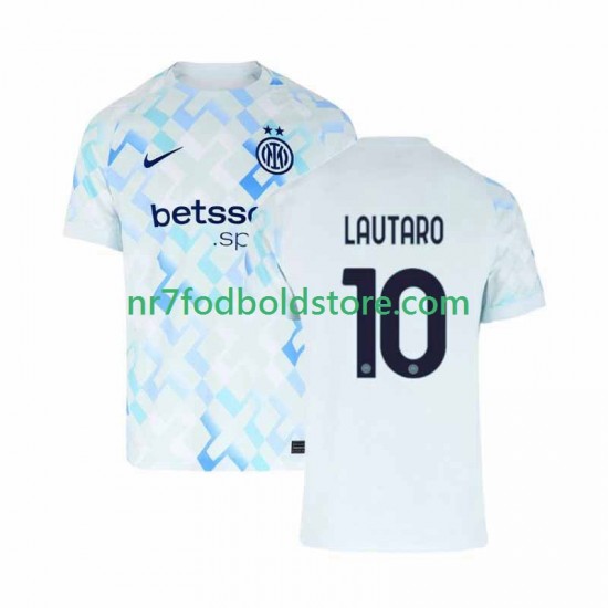 Inter Milan Trøje Lautaro Martinez 10 Mænd Udebane Fodboldsæt 2025-2026 Kortærmet