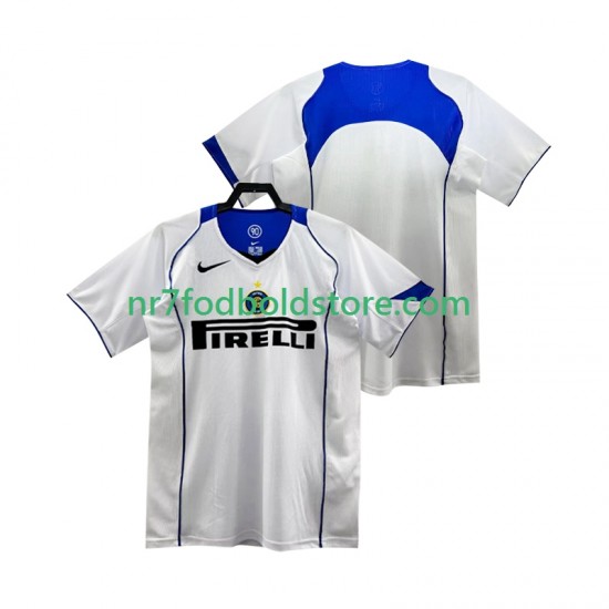 Inter Milan Trøje 2005 Retro Mænd Udebane Fodboldsæt 2004 Kortærmet