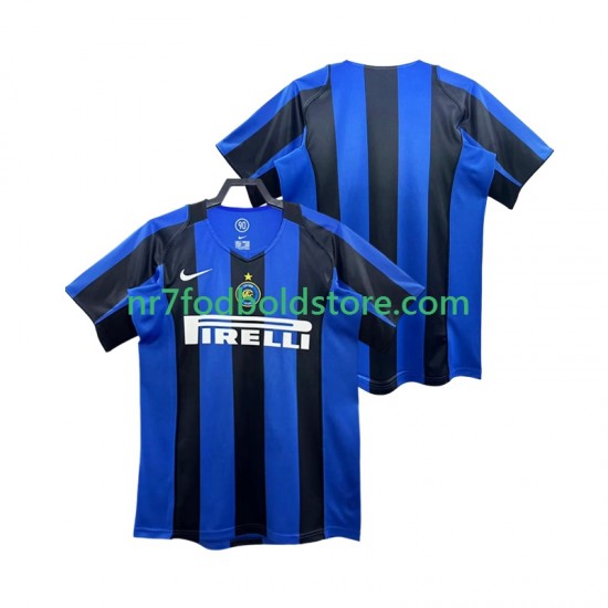 Inter Milan Trøje 2005 Retro Mænd Hjemmebane Fodboldsæt 2004 Kortærmet
