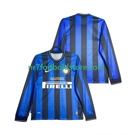 Inter Milan Trøje 2009 Retro Mænd Hjemmebane Fodboldsæt 2010 Langærmet