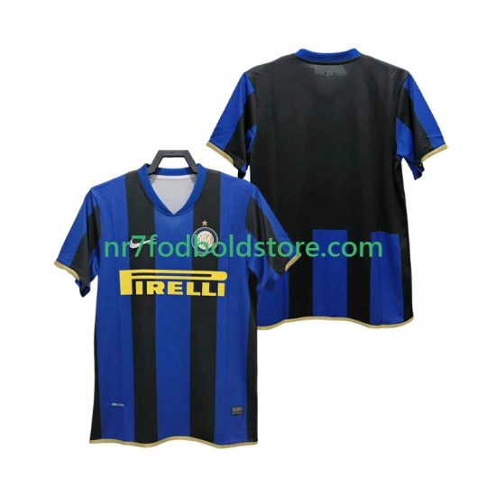 Inter Milan Trøje Champions League 2009 Retro Mænd Hjemmebane Fodboldsæt 2008 Kortærmet