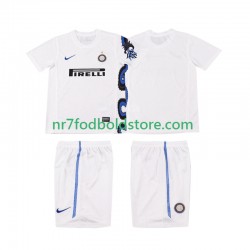 Inter Milan Trøje Retro Børn Udebane Fodboldsæt 2011 2010 Kortærmet