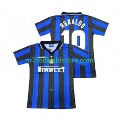 Inter Milan Trøje Ronaldo 10 1997 Retro Mænd Hjemmebane Fodboldsæt 1998 Kortærmet