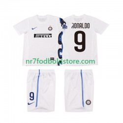 Inter Milan Trøje Ronaldo 9 Retro Børn Udebane Fodboldsæt 2011 2010 Kortærmet
