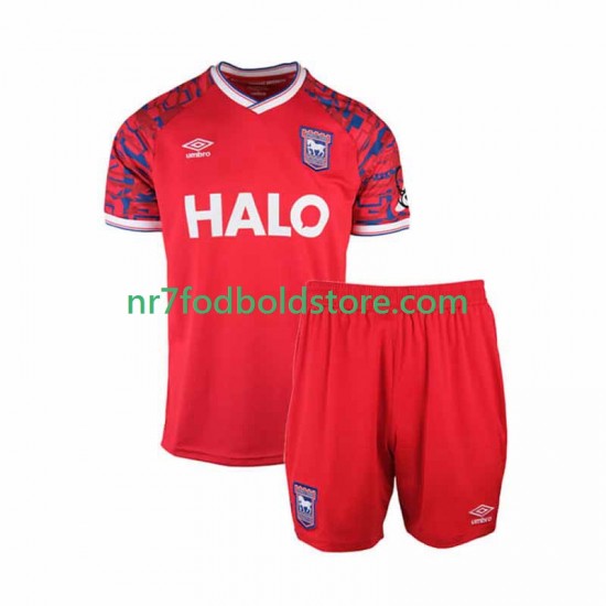 Trøje Ipswich Town Børn Udebane Fodboldsæt 2025-2026 Kortærmet