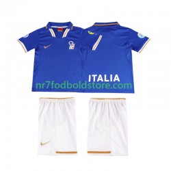 Italien Trøje 1996 Retro Børn Hjemmebane Fodboldsæt Kortærmet