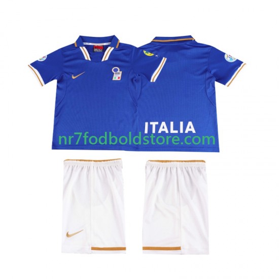 Italien Trøje 1996 Retro Børn Hjemmebane Fodboldsæt Kortærmet