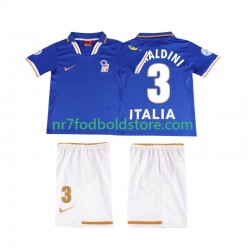 Italien Trøje MALDINI 3 1996 Retro Børn Hjemmebane Fodboldsæt Kortærmet