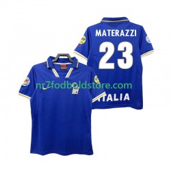 Italien Trøje MATERAZZI 23 1996 Retro Mænd Hjemmebane Fodboldsæt Kortærmet