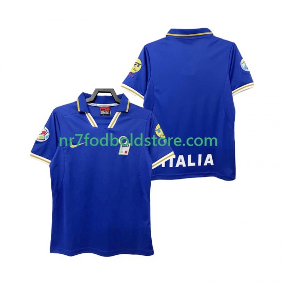 Italien Trøje 1996 Retro Mænd Hjemmebane Fodboldsæt Kortærmet