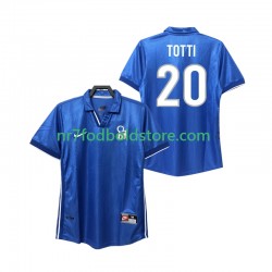 Italien Trøje Totti 20 Retro Mænd Hjemmebane Fodboldsæt 1998 Kortærmet