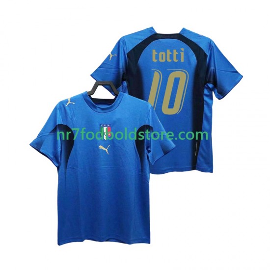 Italien Trøje Totti 20 Retro Mænd Hjemmebane Fodboldsæt 2006 Kortærmet