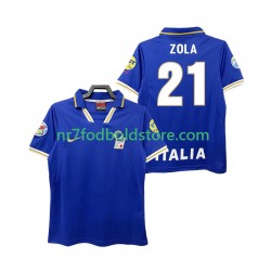 Italien Trøje ZOLA 21 1996 Retro Mænd Hjemmebane Fodboldsæt Kortærmet