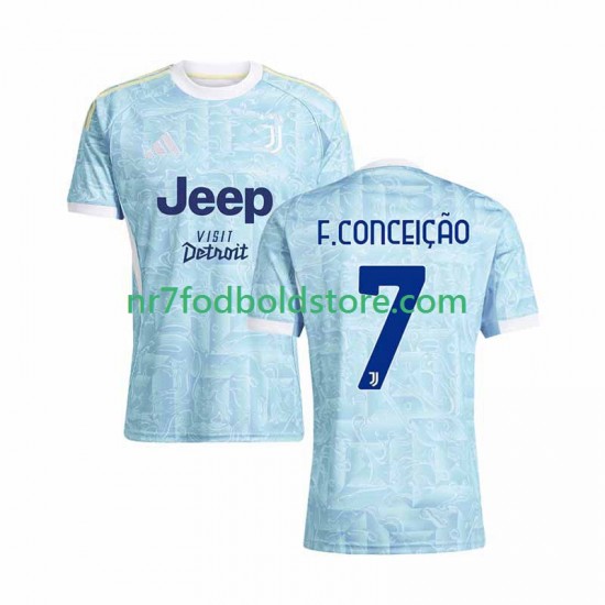 Juventus Trøje Francisco Conceicao 7 Mænd Udebane Fodboldsæt 2025-2026 Kortærmet