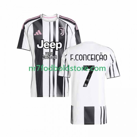 Juventus Trøje Francisco Conceicao 7 Mænd Hjemmebane Fodboldsæt 2025-2026 Kortærmet