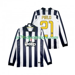 Juventus Trøje Pirlo 21 2014 2015 Retro Mænd Hjemmebane Fodboldsæt Langærmet