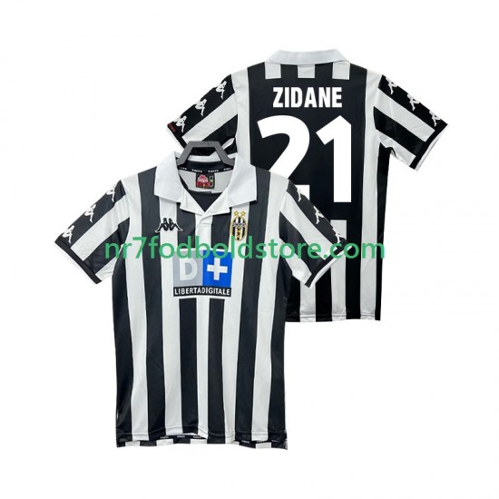 Juventus Trøje ZIDANE 21 2000 Retro Mænd Hjemmebane Fodboldsæt 1999 Kortærmet
