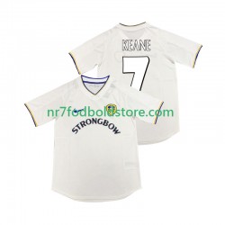 Leeds United Trøje KEANE 7 2000 2001 Retro Mænd Hjemmebane Fodboldsæt Kortærmet