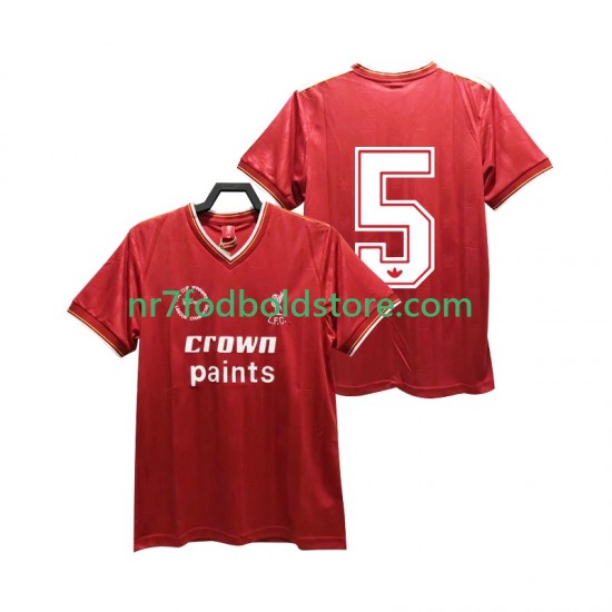 Liverpool Trøje 5 1985 1986 Retro Mænd Hjemmebane Fodboldsæt Kortærmet