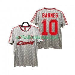 Liverpool Trøje BARNES 10 1989 1991 Retro Mænd Udebane Fodboldsæt Kortærmet