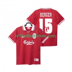Liverpool Trøje BERGER 15 1996 Retro Mænd Hjemmebane Fodboldsæt 1998 Kortærmet