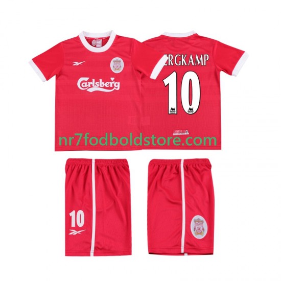 Liverpool Trøje BERGKAMP 10 LWP 1997 Retro Børn Hjemmebane Fodboldsæt 1998 Kortærmet