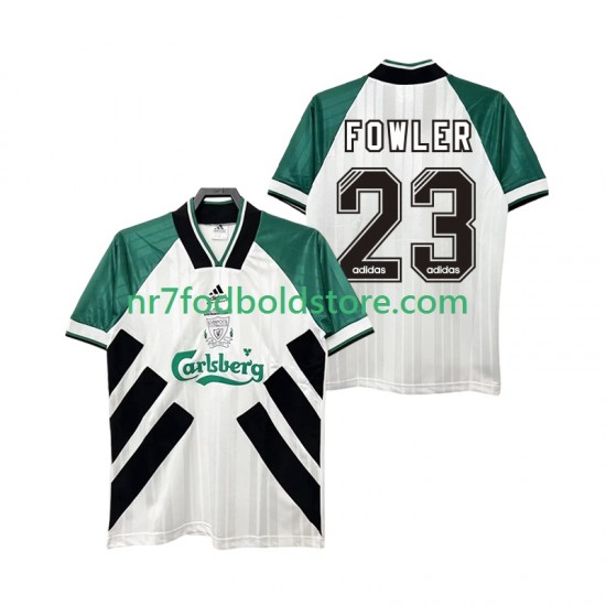Liverpool Trøje FOWLER 23 1993 1995 Retro Mænd Udebane Fodboldsæt Kortærmet