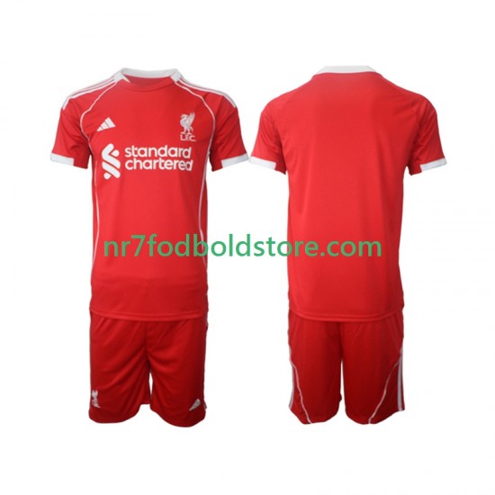 Liverpool Trøje Børn Hjemmebane Fodboldsæt 2025-2026 Kortærmet
