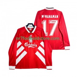 Liverpool Trøje MCMANAMAN 17 1993 1995 Retro Mænd Hjemmebane Fodboldsæt Langærmet