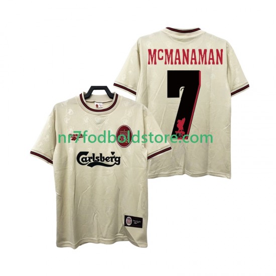 Liverpool Trøje MCMANAMAN 7 1996 1997 Retro Mænd Udebane Fodboldsæt Kortærmet