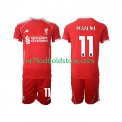 Liverpool Trøje Mohamed Salah 11 Børn Hjemmebane Fodboldsæt 2025-2026 Kortærmet