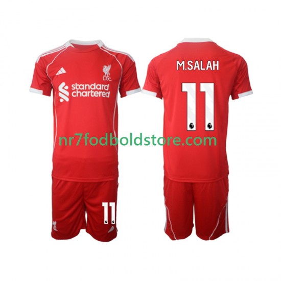 Liverpool Trøje Mohamed Salah 11 Børn Hjemmebane Fodboldsæt 2025-2026 Kortærmet