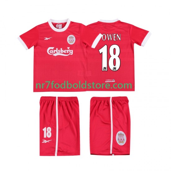 Liverpool Trøje OWEN 18 LWP 1997 Retro Børn Hjemmebane Fodboldsæt 1998 Kortærmet