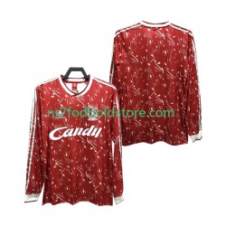 Liverpool Trøje 1989 1991 Retro Mænd Hjemmebane Fodboldsæt Langærmet