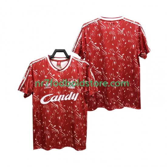 Liverpool Trøje 1989 1991 Retro Mænd Hjemmebane Fodboldsæt Kortærmet