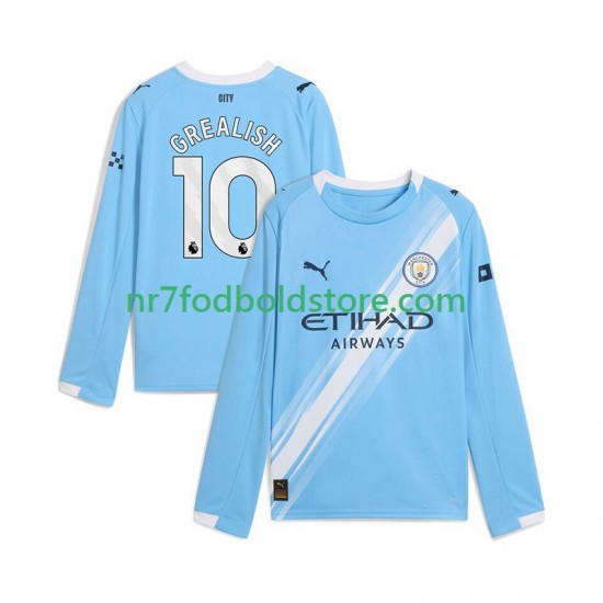 Manchester City Trøje Jack Grealish 10 Mænd Hjemmebane Fodboldsæt 2025-2026 Langærmet