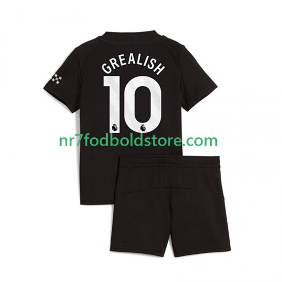 Manchester City Trøje Jack Grealish 10 Børn Udebane Fodboldsæt 2025-2026 Kortærmet