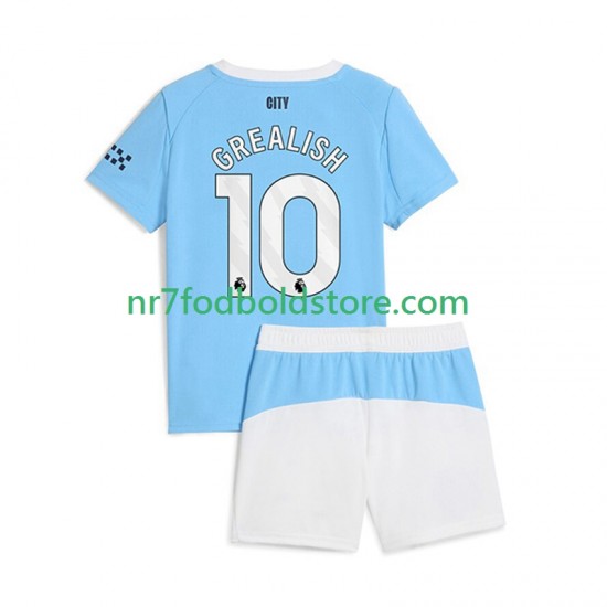 Manchester City Trøje Jack Grealish 10 Børn Hjemmebane Fodboldsæt 2025-2026 Kortærmet