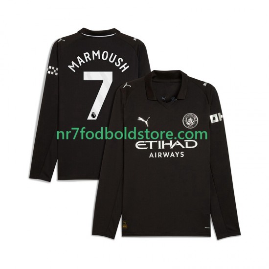 Manchester City Trøje Omar Marmoush 7 Mænd Udebane Fodboldsæt 2025-2026 Langærmet