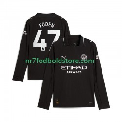 Manchester City Trøje Phil Foden 47 Mænd Udebane Fodboldsæt 2025-2026 Langærmet