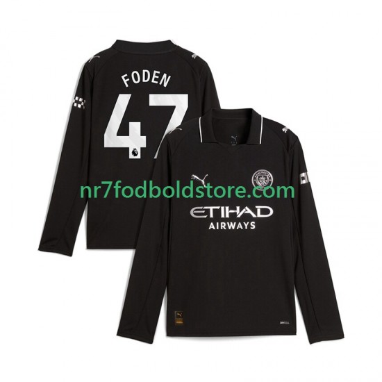 Manchester City Trøje Phil Foden 47 Mænd Udebane Fodboldsæt 2025-2026 Langærmet