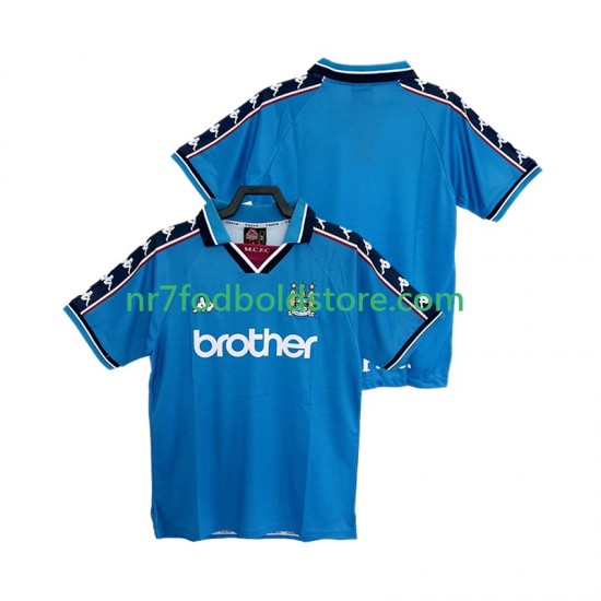 Manchester City Trøje 1997 Retro Mænd Hjemmebane Fodboldsæt 1998 Kortærmet