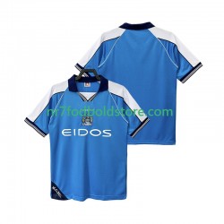 Manchester City Trøje 2001 Retro Mænd Hjemmebane Fodboldsæt 1999 Kortærmet